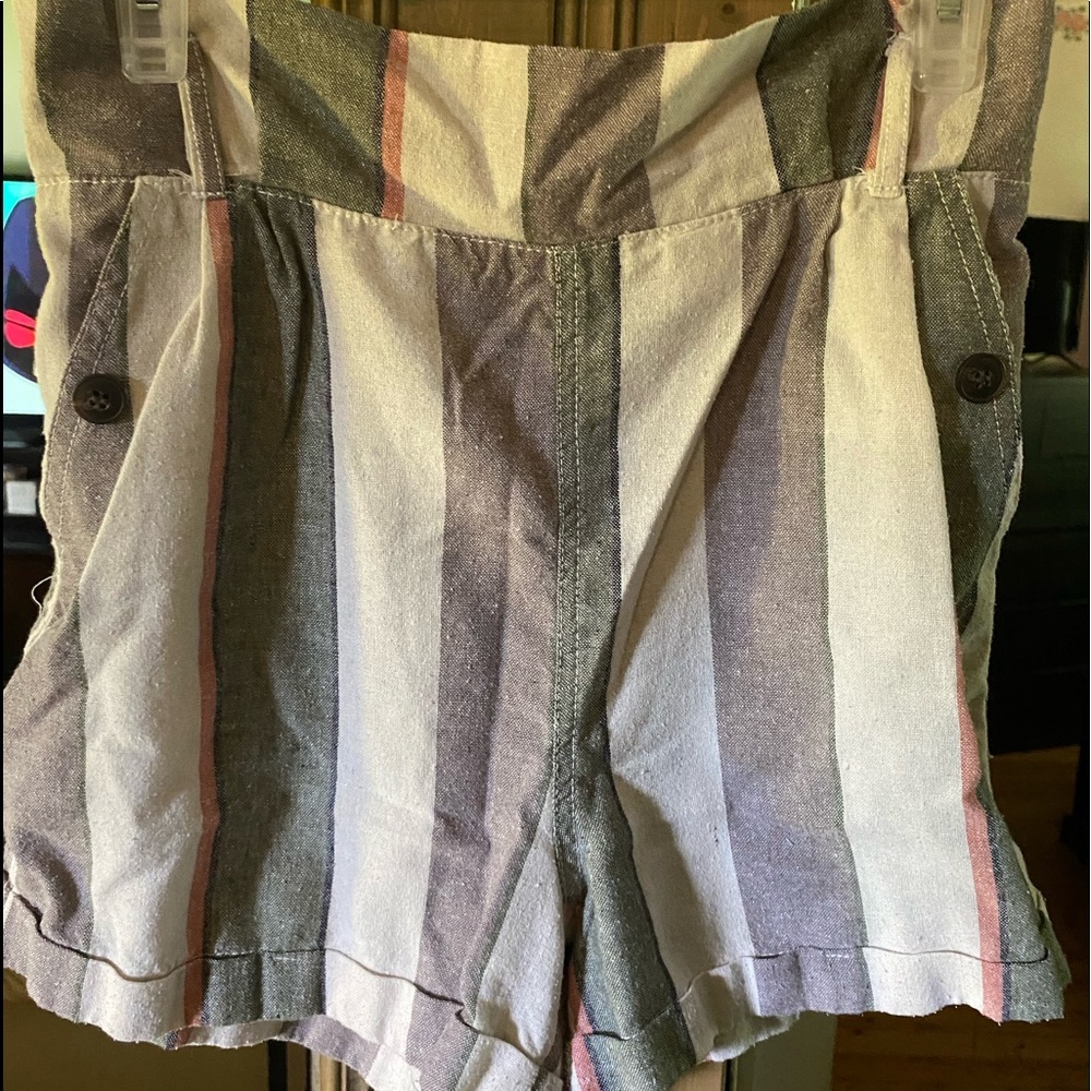 Ci Somo linen shorts wide stripe size L